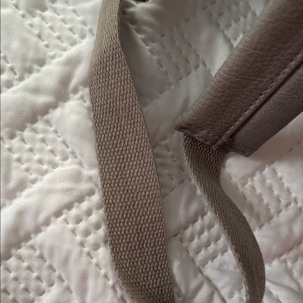 Rampage Taupe Quilted Front Pocket Mini Backpack with Gold Accents - Picture 7 of 7